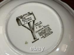 Vintage 37-Piece Set Johnson Bros FRIENDLY VILLAGE Dinner Plates, Bowls, Etc