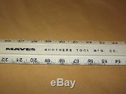Vintage 48 Long Mayes Brothers Tool Mfg Johnson City Tn Uni-vial Level Ruler