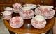 Vintage 48 Pcs Johnson Brothers English Pink Chippendale Porcelain China England