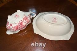 Vintage 48 Pcs Johnson Brothers English Pink Chippendale Porcelain China England
