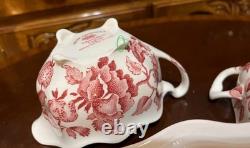 Vintage 48 Pcs Johnson Brothers English Pink Chippendale Porcelain China England