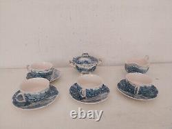 Vintage 4 Person Tea Set Old English Countryside Johnson Bros