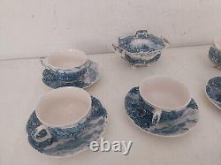 Vintage 4 Person Tea Set Old English Countryside Johnson Bros