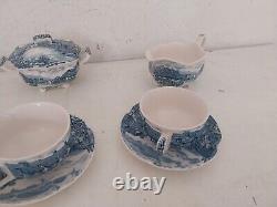Vintage 4 Person Tea Set Old English Countryside Johnson Bros