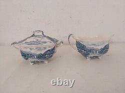 Vintage 4 Person Tea Set Old English Countryside Johnson Bros