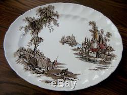 Vintage Beautiful Johnson Bros England The Old Mill 45 ps platter Plate Bowl