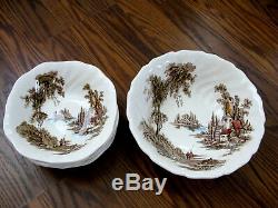 Vintage Beautiful Johnson Bros England The Old Mill 45 ps platter Plate Bowl