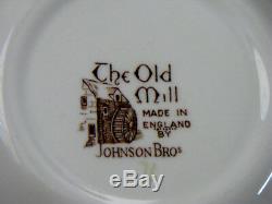 Vintage Beautiful Johnson Bros England The Old Mill 45 ps platter Plate Bowl