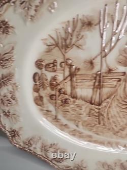 Vintage Embossed Johnson Brothers England Majesty Turkey Platter Thanksgiving
