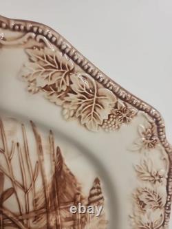 Vintage Embossed Johnson Brothers England Majesty Turkey Platter Thanksgiving