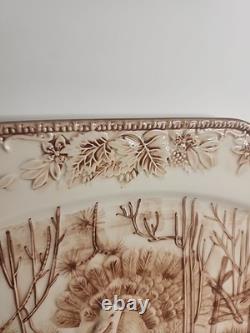 Vintage Embossed Johnson Brothers England Majesty Turkey Platter Thanksgiving