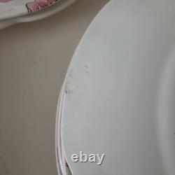 Vintage English Chippendale Johnson Brothers 10 Inch Plates Set Of 10 Rose china
