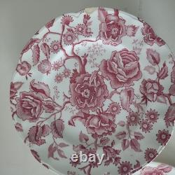 Vintage English Chippendale Johnson Brothers 10 Inch Plates Set Of 10 Rose china