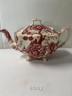 Vintage English Chippendale Johnson Brothers Coffee/Teapot with2 Cups & Saucers