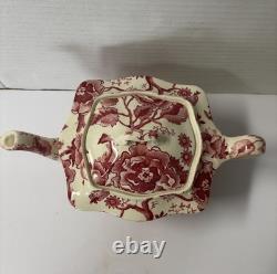 Vintage English Chippendale Johnson Brothers Coffee/Teapot with2 Cups & Saucers