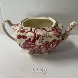 Vintage English Chippendale Johnson Brothers Coffee/Teapot with2 Cups & Saucers