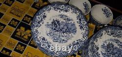 Vintage English Dinnerware Coaching Scenes Johnson Bros 50 Pcs