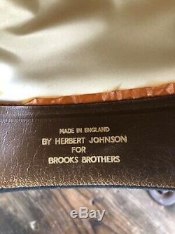 Vintage Herbert Johnson For Brooks Brothers Homburg Hat Fedora England 7 1/8