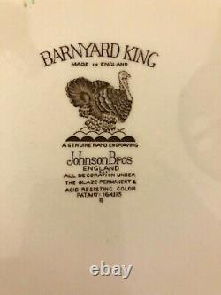 Vintage JOHNSON BROTHERS BARNYARD KING TURKEY SERVING PLATTER HUGE