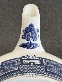 Vintage Johnson Bros. Blue Willow Large Teapot & Lid England 2nd