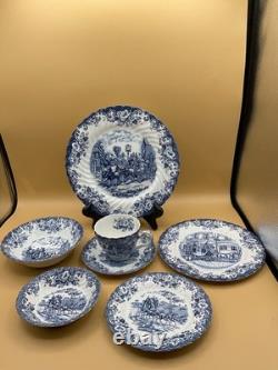Vintage Johnson Bros. Coach Scene Set 26 Pieces Set
