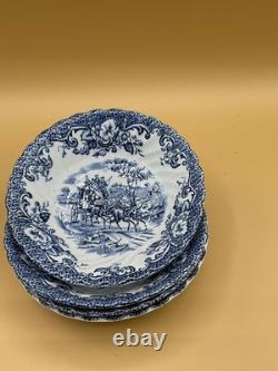 Vintage Johnson Bros. Coach Scene Set 26 Pieces Set
