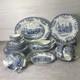 Vintage Johnson Bros Coaching Scenes Blue Transferware 39 Pc Set Of 7 England