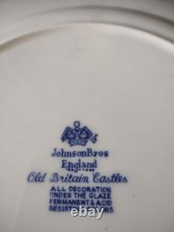 Vintage Johnson Bros Dinner Plate Old Britain Castles Blarney Castle x2 Lot5567
