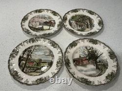 Vintage Johnson Bros England FRIENDLY VILLAGE 20 Piece Dinnerware Set For 4