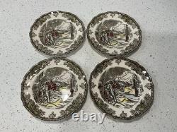 Vintage Johnson Bros England FRIENDLY VILLAGE 20 Piece Dinnerware Set For 4