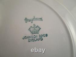 Vintage Johnson Bros England Greydawn Blue Set of 6 Dinner Plates A