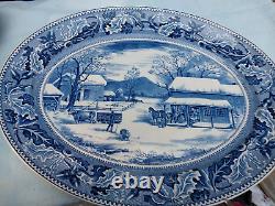 Vintage Johnson Bros. England Historic America Thanksgiving Large Platter