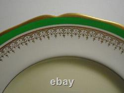 Vintage Johnson Bros. England Pareek Green Gold Dinner Plate Jb438 Lot Of 9