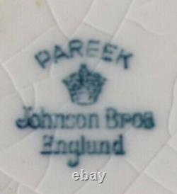 Vintage Johnson Bros England Pareek Jefferson Dinner Plates (4) 10.5 diameter