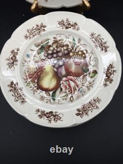 Vintage Johnson Bros England Set of 5 Windsor Ware Harvest Fruit Dinner Plates