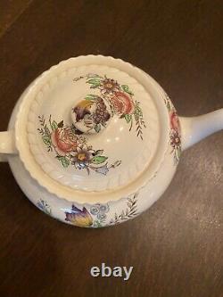 Vintage Johnson Bros England Windsor Ware Garden Bouquet Tea Pot and Lid