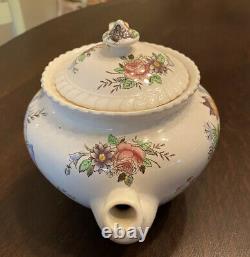 Vintage Johnson Bros England Windsor Ware Garden Bouquet Tea Pot and Lid