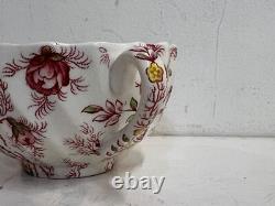 Vintage Johnson Bros. English Porcelain Rose Chintz Set of 16 Cups and Saucers