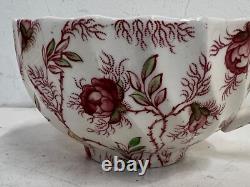 Vintage Johnson Bros. English Porcelain Rosebud Chintz Set of 14 Cups&Saucers
