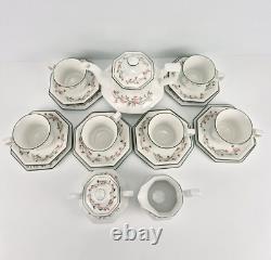 Vintage Johnson Bros Eternal Beau 21 Piece Teapot Set Made In England 1980s VGC