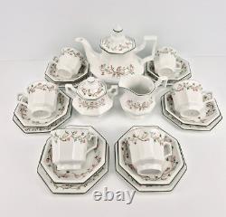 Vintage Johnson Bros Eternal Beau 21 Piece Teapot Set Made In England 1980s VGC