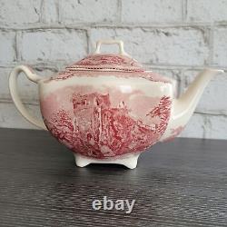 Vintage Johnson Bros Farmham Castle in 1792 Red & Cream Made in England