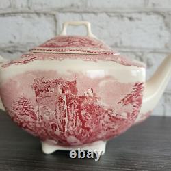 Vintage Johnson Bros Farmham Castle in 1792 Red & Cream Made in England