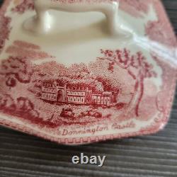 Vintage Johnson Bros Farmham Castle in 1792 Red & Cream Made in England