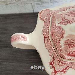 Vintage Johnson Bros Farmham Castle in 1792 Red & Cream Made in England