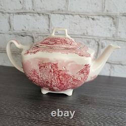 Vintage Johnson Bros Farmham Castle in 1792 Red & Cream Made in England