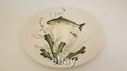 Vintage Johnson Bros Fish Plates Oval Cream No 5 Midcentury England