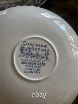 Vintage Johnson Bros Friendly Village China Set Winter Scene