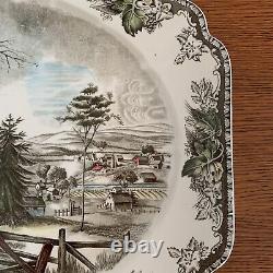 Vintage Johnson Bros Friendly Village Pattern Large 20x16 Platter