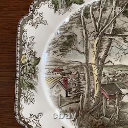 Vintage Johnson Bros Friendly Village Pattern Large 20x16 Platter